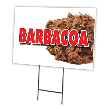 Barbacoa Yard Sign & Stake Outdoor Plastic Coroplast Window